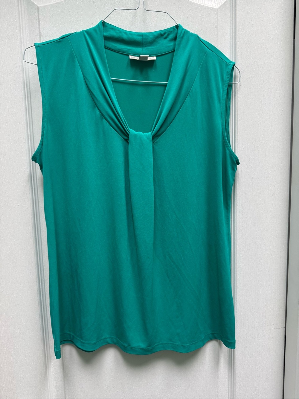 Dana Buchman Teal Knot-Front Sleeveless Camisole